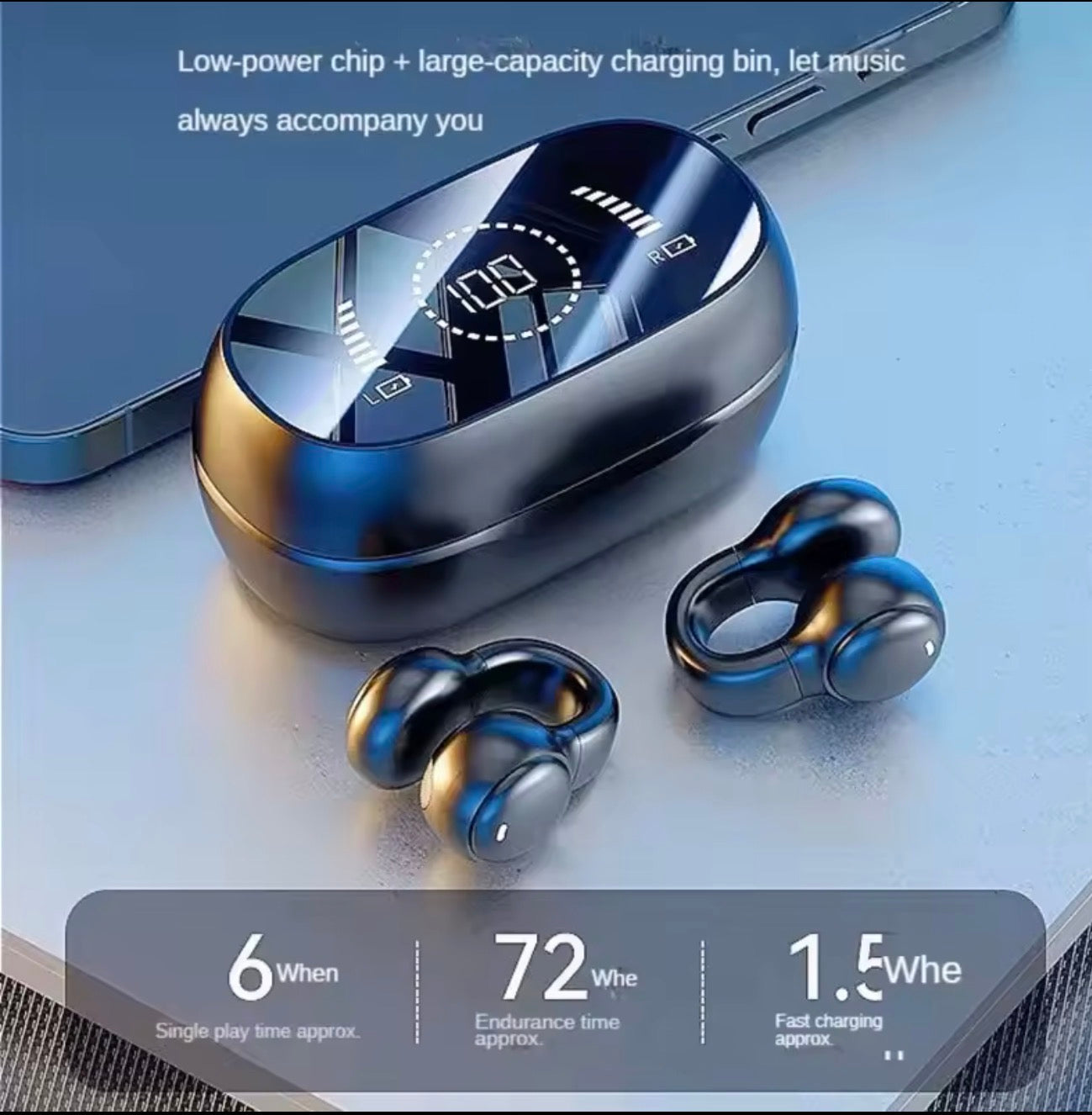 X51 Open-Ear Wireless Earbuds - Bone Conduction Sport Headphones