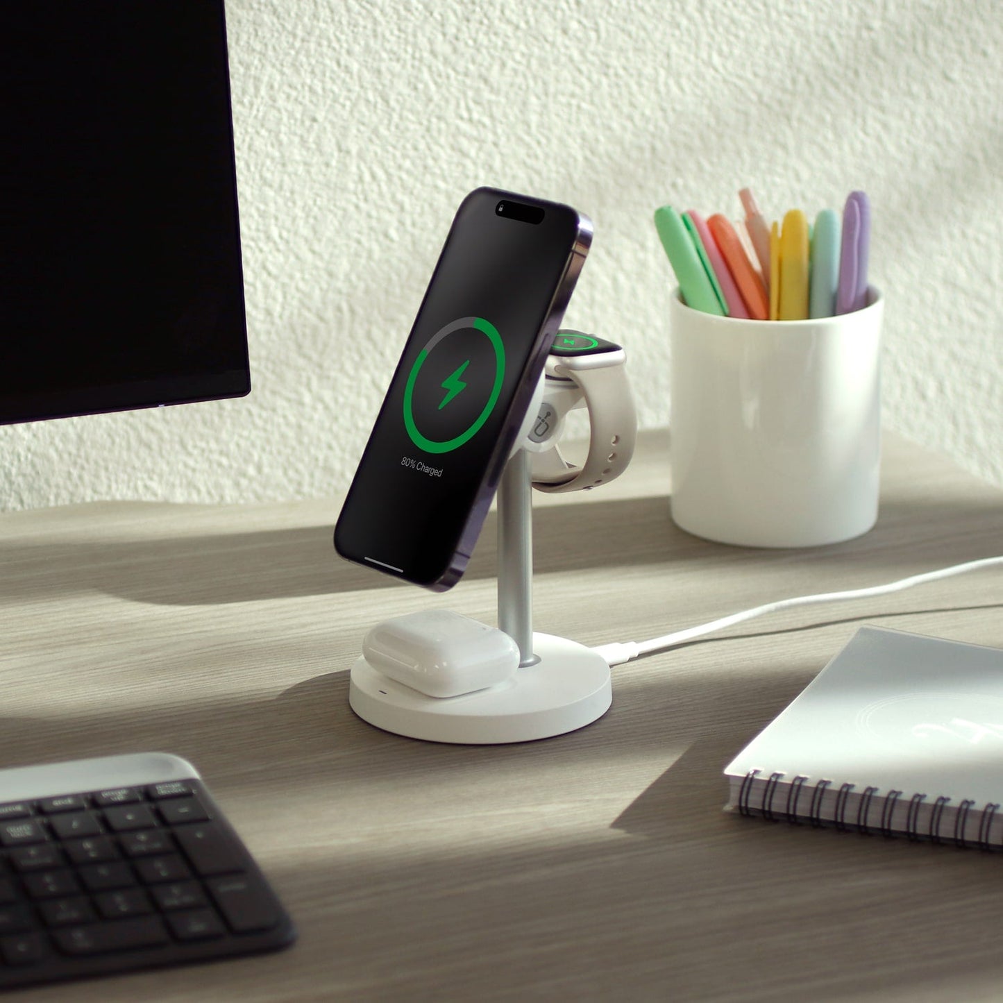 3-in-1 Wireless Charging Stand - lifestyle