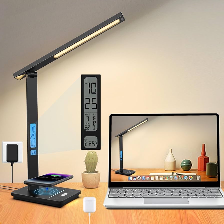 10-in-1 Smart Desk Lamp with night light and wireless charging
