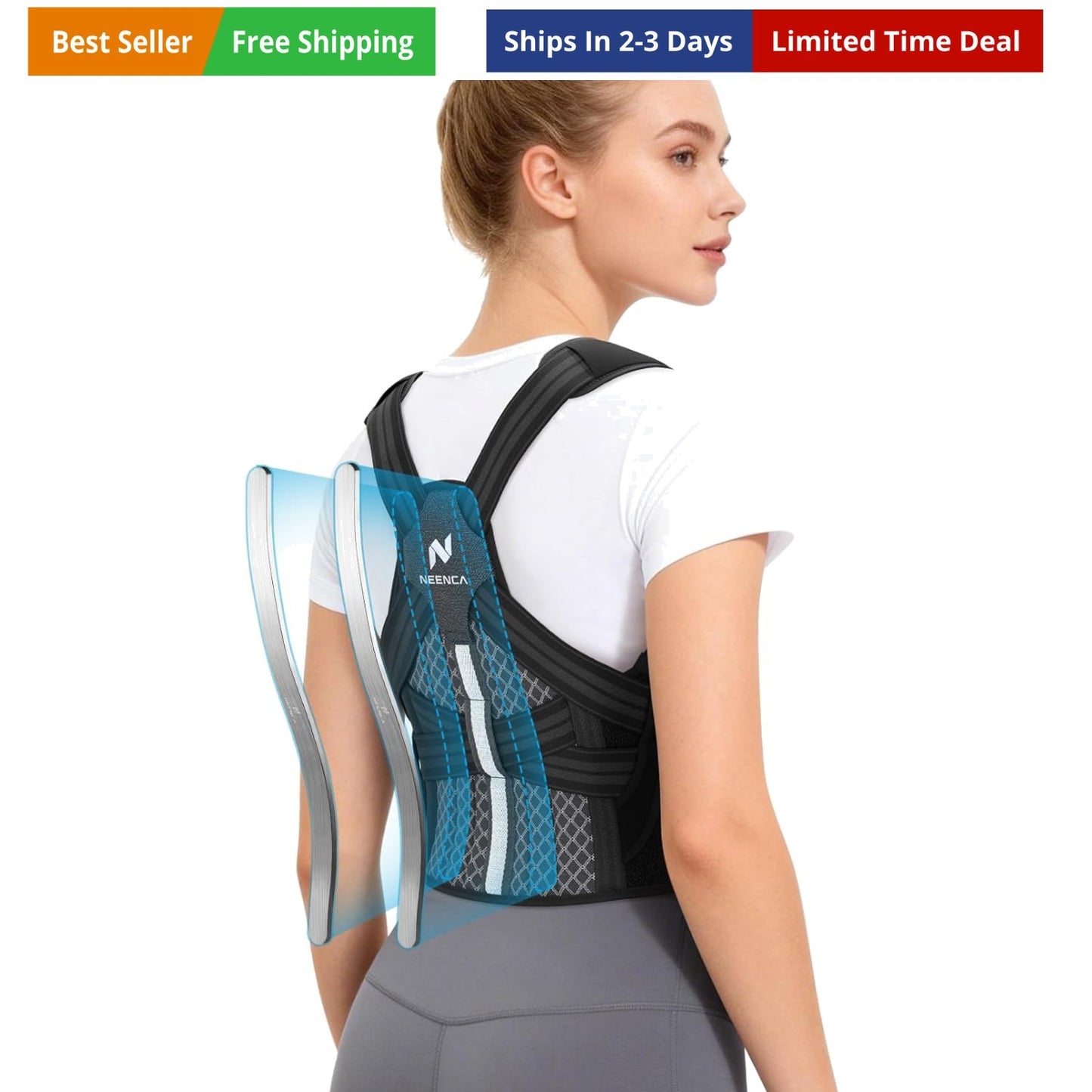 Posture Corrector Back Support Brace - Adjustable