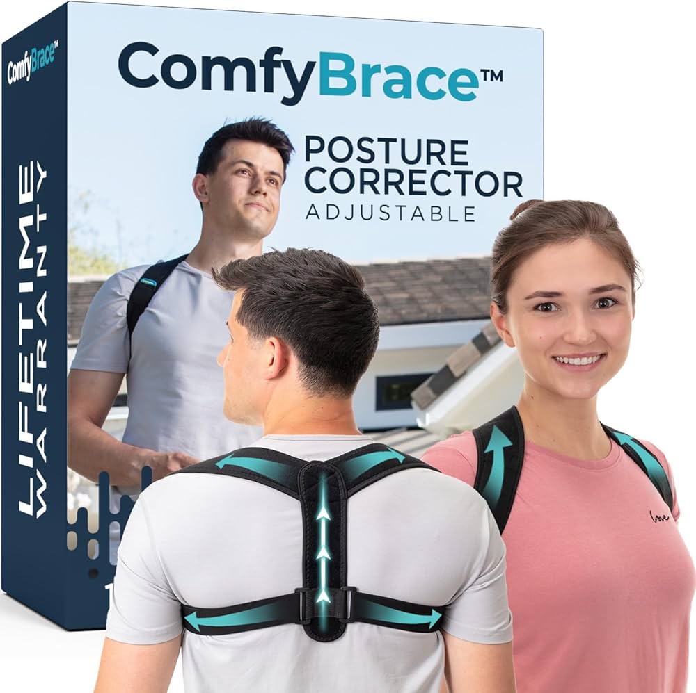 Posture Corrector - front and back view on model